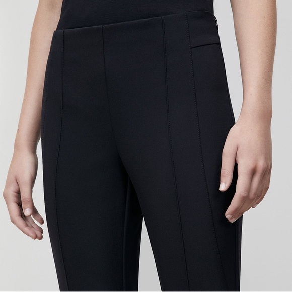 LAFAYETTE 148 NEW YORK ESSENTIAL Gramercy Black Stretch Pintuck Pant {$598} Sz 0 - Picture 2 of 9